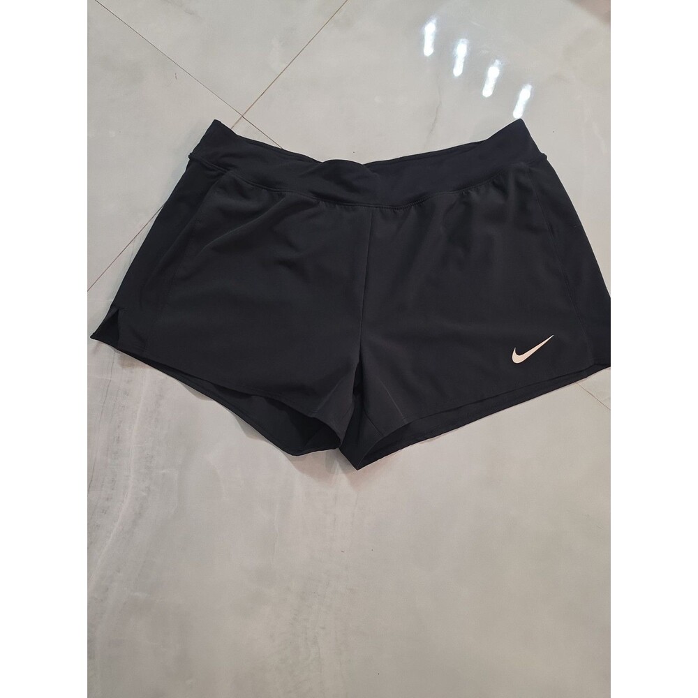 Nike Dri-FIT Women's 2-in-1 Running Shorts with Compression Liner Black Size L